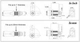 Tubular Cam Locks 1-1/4" - Non Retaining (Keyed Alike in this size but can not key the same as other sizes)