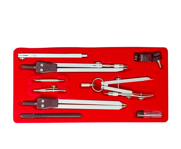 Bild Geometry Math Compass Set - Triple Metal Compass set with case ...