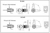 Flat Key Cam Lock 1"