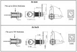 Flat Key Cam Lock 1-1/8"