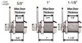 Tubular Cam Locks 5/8" - Non Retaining (Keyed Alike)