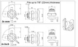 Thumb Cam Lock 1-1/8"