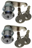 Flat Key Cam Lock 1-1/8"